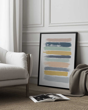 Tablou înramat „Pastel Stripes” de Orara Studio