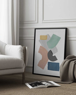 Tablou înramat „Pastel Paint Blocks” de Orara Studio