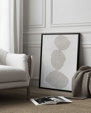 Tablou înramat „Stacked Stone Shapes” de uplusmestudio