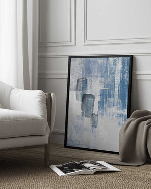 Tablou înramat „Blue Canvas 2” de Sally Ann Moss
