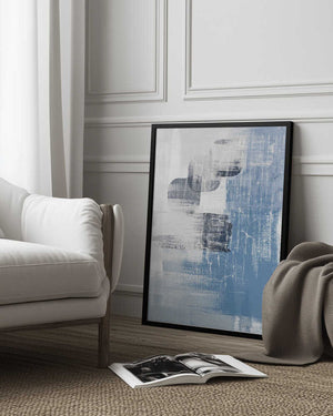 Tablou înramat „Blue Canvas 3” de Sally Ann Moss