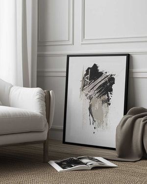 Tablou înramat „Black N Silver 2” de Sally Ann Moss