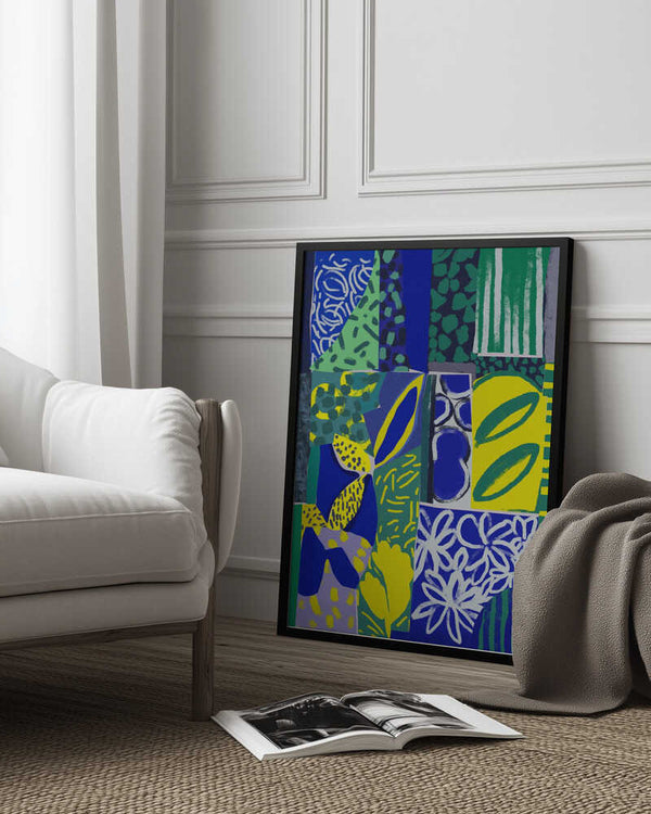 Tablou înramat „Vibrant Patchwork” de Treechild