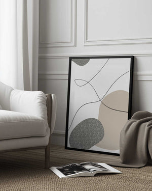 Tablou înramat „Abstract Bubbles” de Anne-Marie Volfova