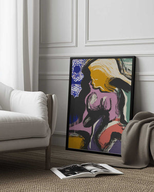 Tablou înramat „Sitting Muse Abstract” de Little Dean