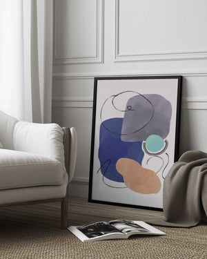 Tablou înramat „Watercolor Organic Shapes 5” de Little Dean