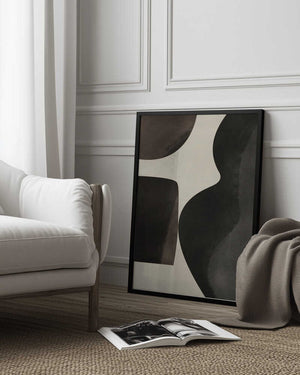 Tablou înramat „Black Abstract Collage” de Little Dean