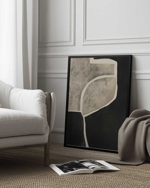 Tablou înramat „Black Abstract Mosaic” de Little Dean