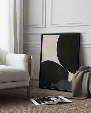 Tablou înramat „Black Abstract With Texture” de Little Dean