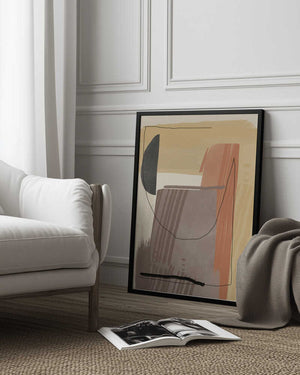 Tablou înramat „Earthy Tones and Organic Shapes” de Little Dean