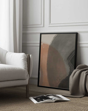 Tablou înramat „Earth Tone Abstract” de Little Dean