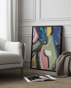 Tablou înramat „Colorful Abstract Bum” de Little Dean