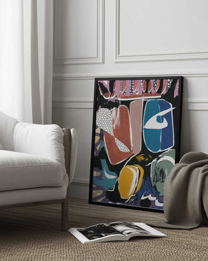 Tablou înramat „Playful Pebble Abstract” de Little Dean