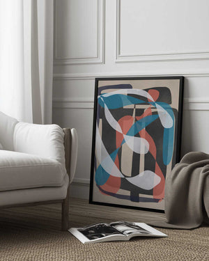 Tablou înramat „Retro Abstract Infinity” de Little Dean