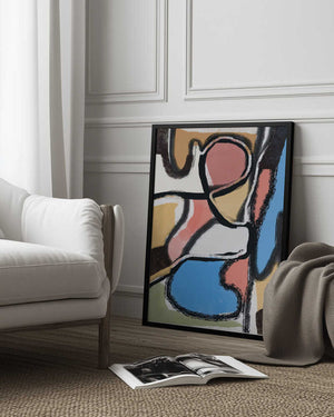 Tablou înramat „Textured Line and Color” de Little Dean