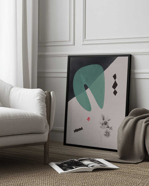Tablou înramat „Geometric Shapes with Bold Color” de Little Dean