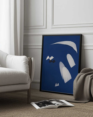 Tablou înramat „Abstract Blue Breeze” de Little Dean