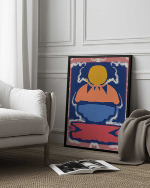 Tablou înramat „Bold Geometric Shapes and Vivid Colors” de Little Dean