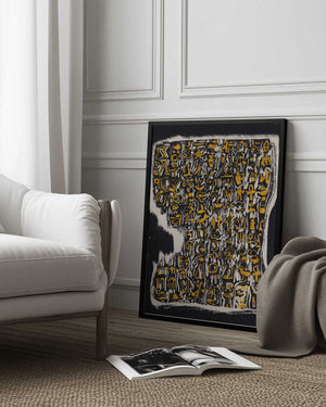 Tablou înramat „Ancient Script-Like Symbols” de Little Dean
