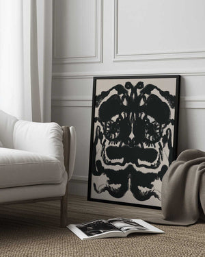 Tablou înramat „Abstract Inkblot Captures Symmetrical” de Little Dean
