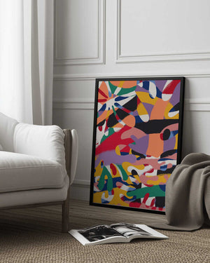 Tablou înramat „Expressionist Colorful Abstract” de Little Dean