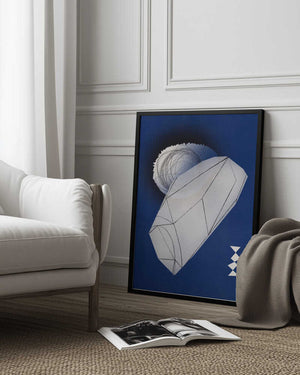 Tablou înramat „Abstract Moonlit Geometrics” de Little Dean