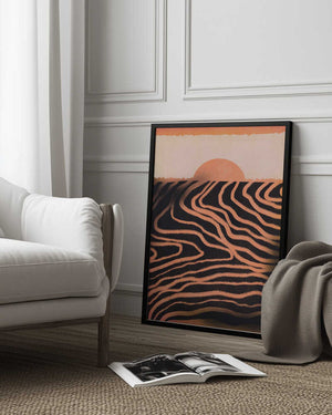 Tablou înramat „Sunset Cut Out” de Little Dean