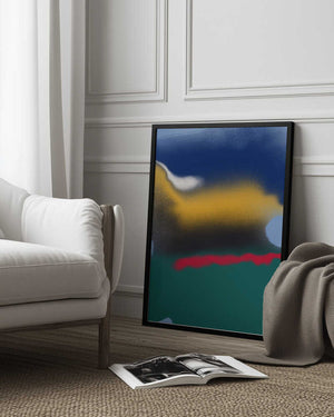 Tablou înramat „Blending Blue With Yellow” de Little Dean
