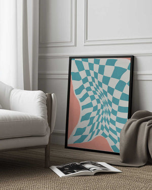 Tablou înramat „Line Drying Fabric In the Wind” de Little Dean