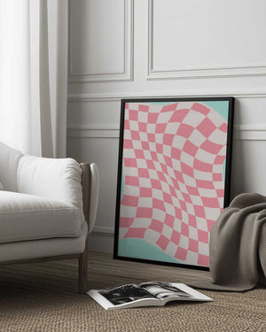 Tablou înramat „Rippled Checkered Wave” de Little Dean