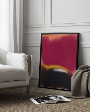 Tablou înramat „Red and Black Liquid” de Little Dean