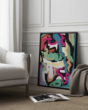 Tablou înramat „Bold colorful brushstrokes” de Little Dean