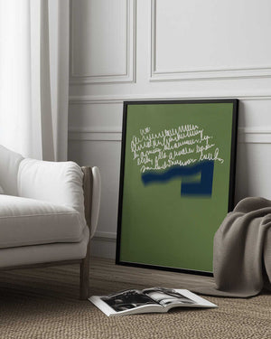 Tablou înramat „Blue and green arrangement 05” de Little Dean