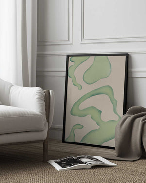 Tablou înramat „Flowing Green Essence” de Little Dean