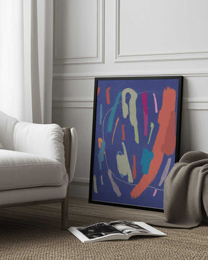 Tablou înramat „Bold Color Brushstrokes” de Little Dean