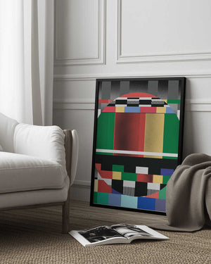 Tablou înramat „Glitch abstract artwork” de Little Dean