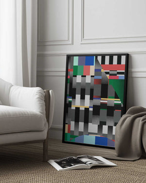 Tablou înramat „Glitch abstract artwork 01” de Little Dean