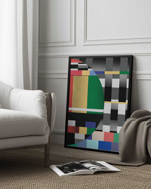 Tablou înramat „Glitch abstract artwork 02” de Little Dean