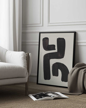 Tablou înramat „Ink Motif 23” de Ejaaz Haniff