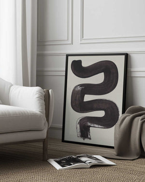 Tablou înramat „Ink Motif 24” de Ejaaz Haniff