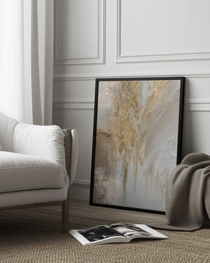 Tablou înramat „Golden marble” de Sally Ann Moss