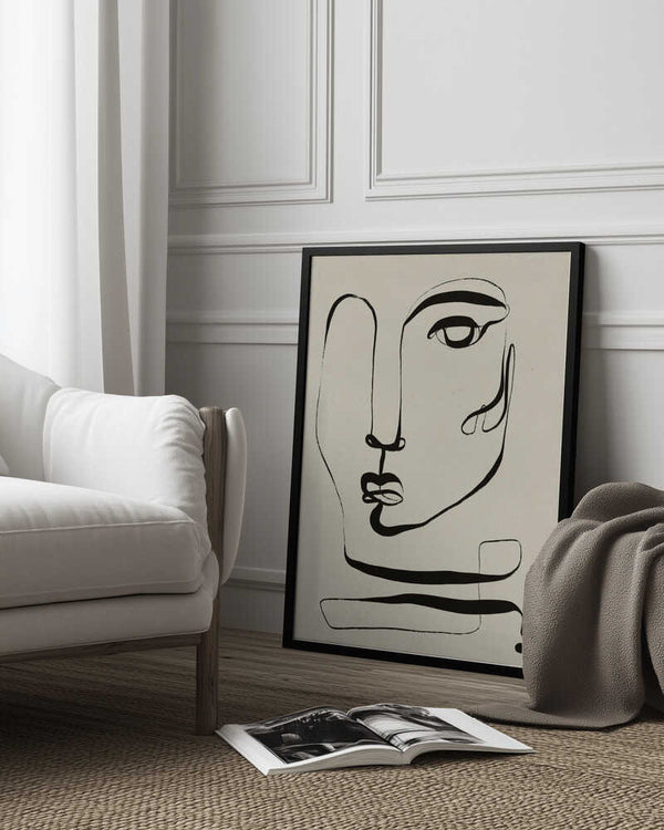 Tablou înramat „La Visage” de Treechild