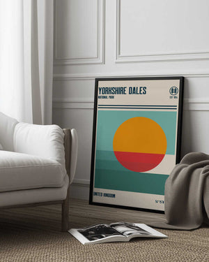 Tablou înramat „Yorkshire Dales National Park Travel Poster” de Retrodrome