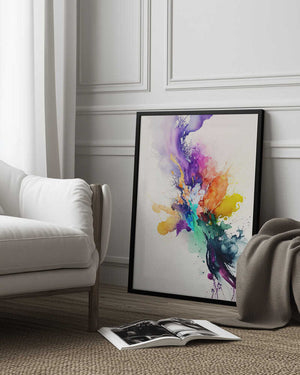 Tablou înramat „Vibrant Color Burst” de Mauro