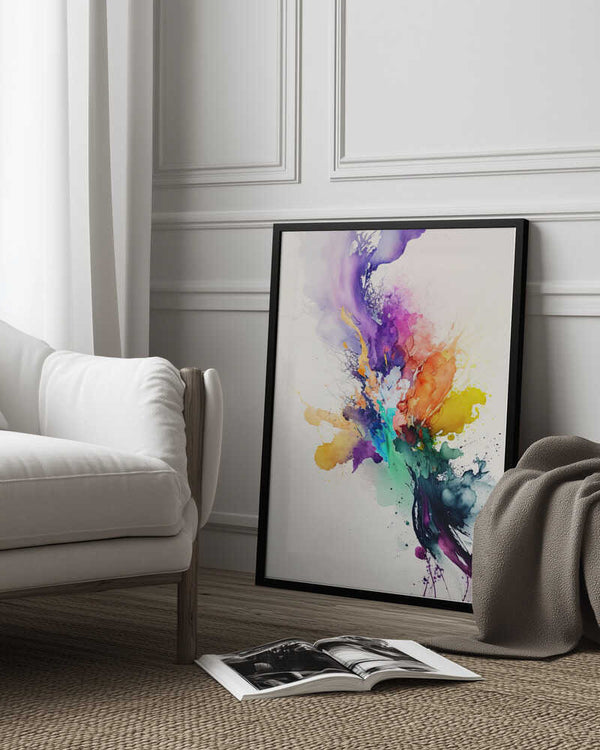 Tablou înramat „Vibrant Color Burst” de Mauro