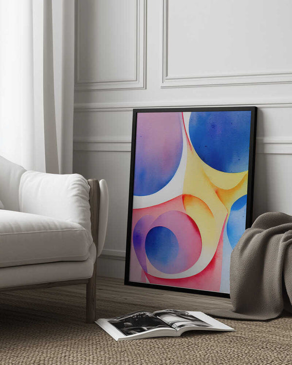 Tablou înramat „Nature Inspired Abstract Watercolor  (Day 40)” de Mauro