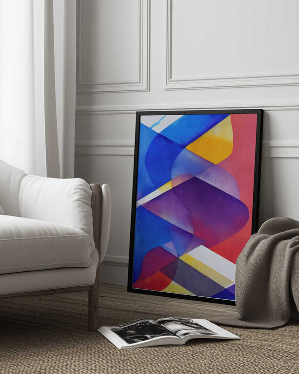 Tablou înramat „Vibrant Overlap” de Mauro