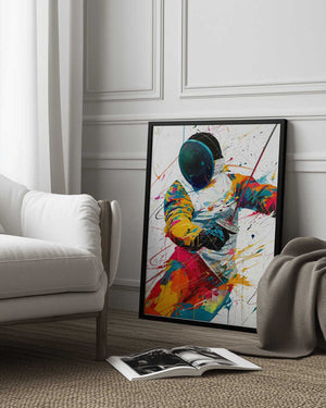 Tablou înramat „Fencing sport art #fencing #sport” de Justyna Jaszke