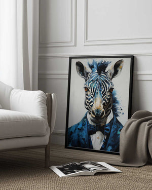 Tablou înramat „Hipster zebra” de Justyna Jaszke