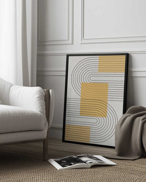 Tablou înramat „Curved Harmony” de THE MIUUS STUDIO